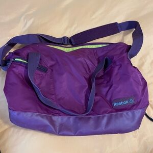 Reebok Purple and Green Travel Bag